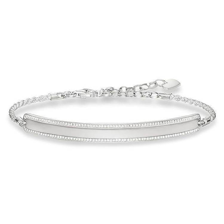 Thomas Sabo Love Bridge Sterling Silver White Zirconia Bracelet D - Silver