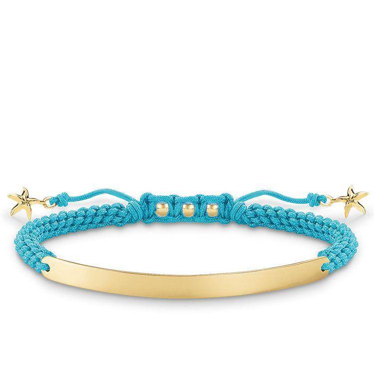 Thomas Sabo Love Bridge Yellow Gold Starfish Blue Bracelet D - Yellow Gold