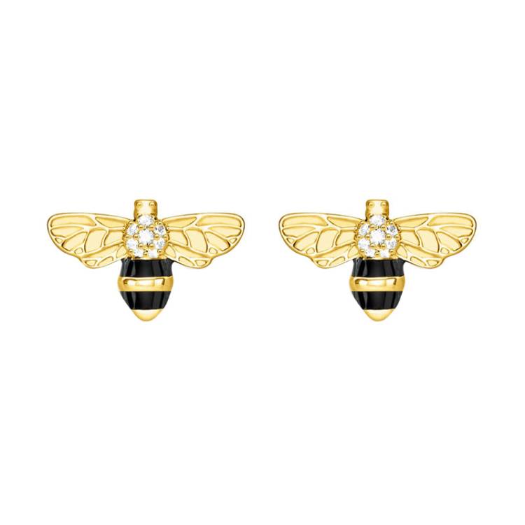 Thomas Sabo Magic Garden Gold Plated Bee Stud Earrings