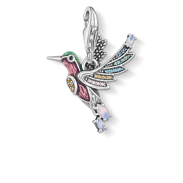 Thomas Sabo Charm Club Magic Garden Sterling Silver Hummingbird Charm