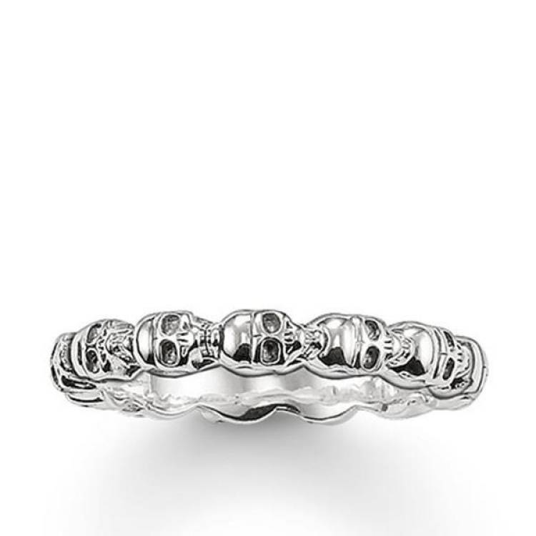 Thomas Sabo Rebel At Heart Sterling Silver Skull Ring D - 65