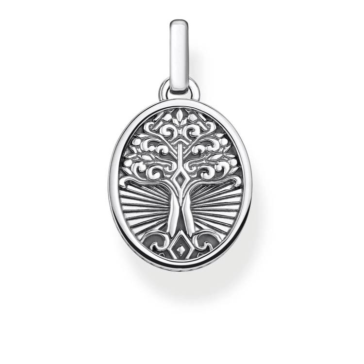 Thomas Sabo Rebel at Heart Sterling Silver Tree of Love Oxidised Pendant - Silver