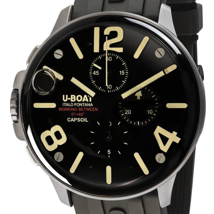 U-Boat Watch Capsoil 45 Chrono SS Rubber Strap