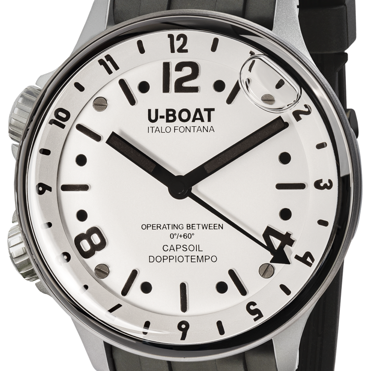 U-Boat Watch Capsoil Doppiotempo 45 SS White