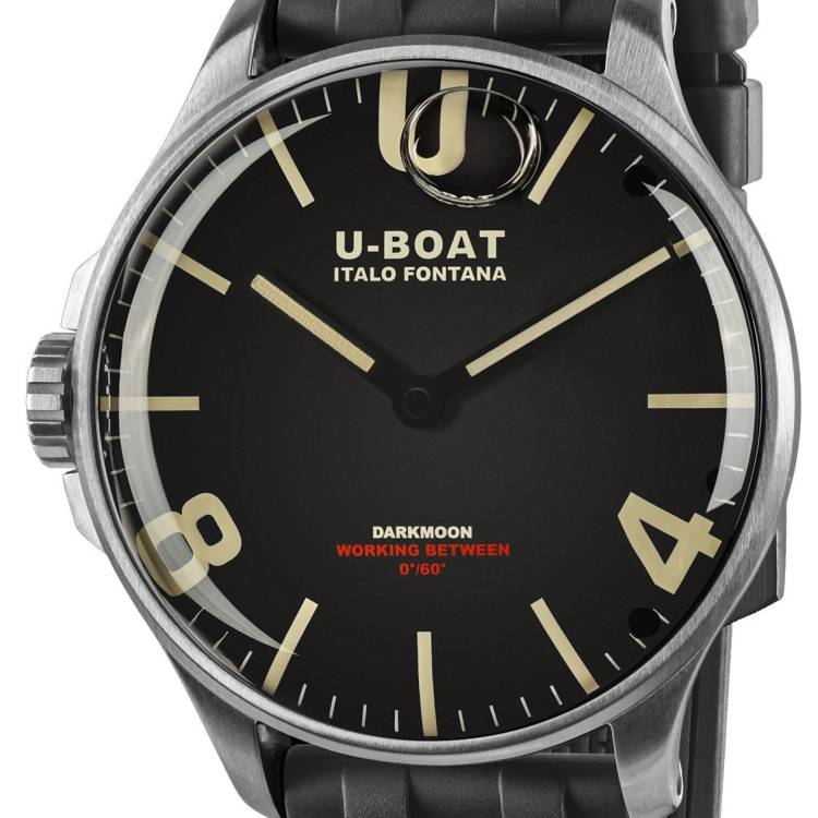 U-Boat Watch Darkmoon 44 Black SS - Black