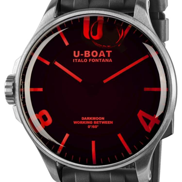 U-Boat Watch Darkmoon 44 Red Glass SS