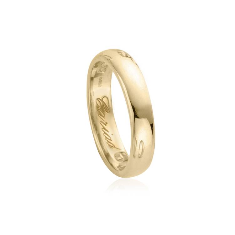 Clogau Windsor 9ct Yellow Gold 4mm Wedding Ring - M