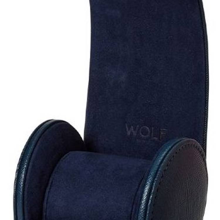 WOLF Watch Roll Black Tutti Frutti Blue