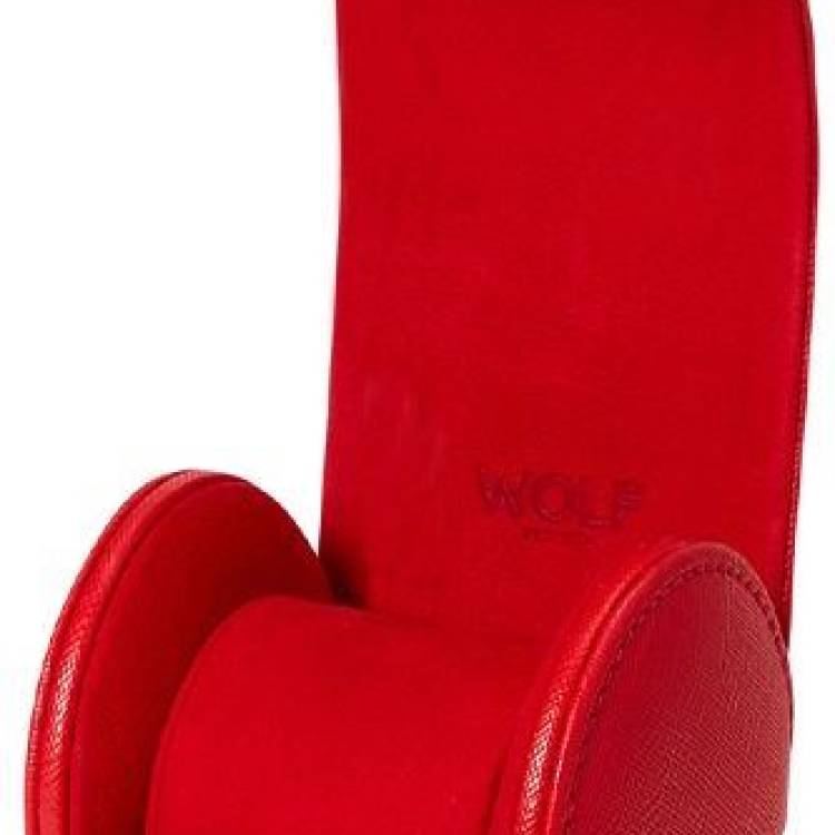 WOLF Watch Roll Black Tutti Frutti Red
