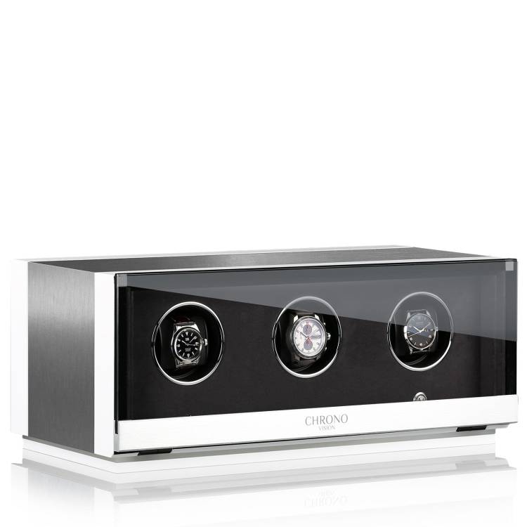 Chronovision Watch Winder Ambiance III Alu White Silk - White