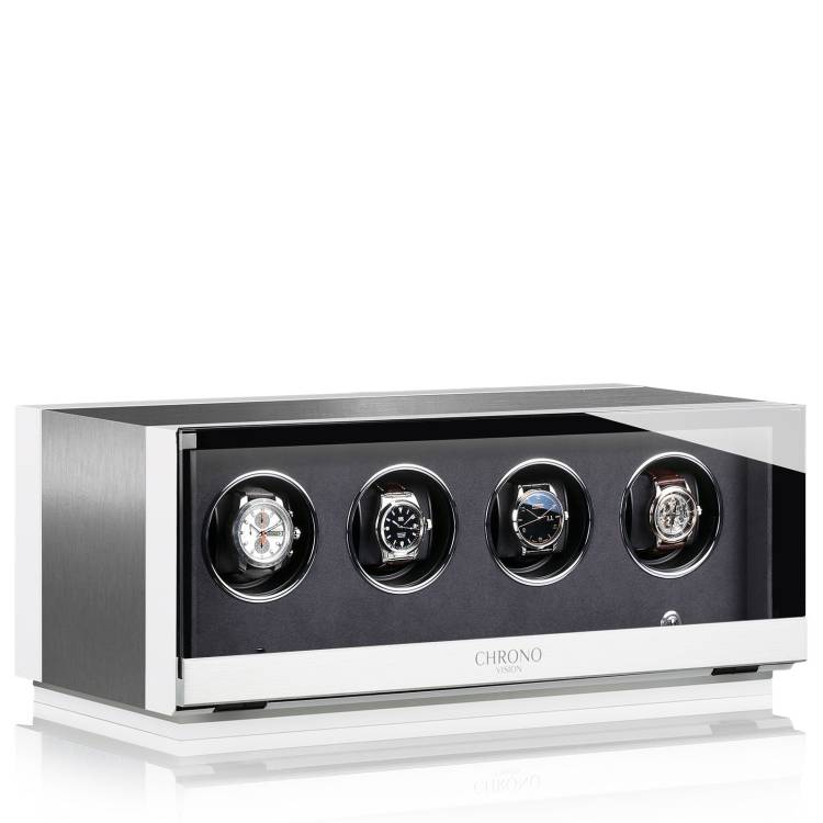 Chronovision Watch Winder Ambiance IV Alu White Silk - White