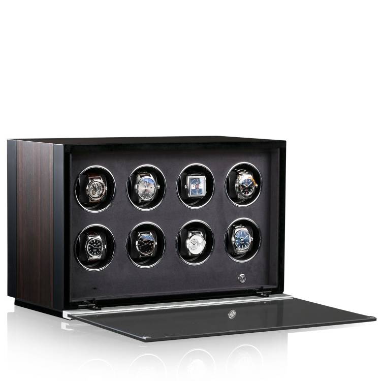 Chronovision Watch Winder Ambiance VIII Ebony Silk Black Silk - Black