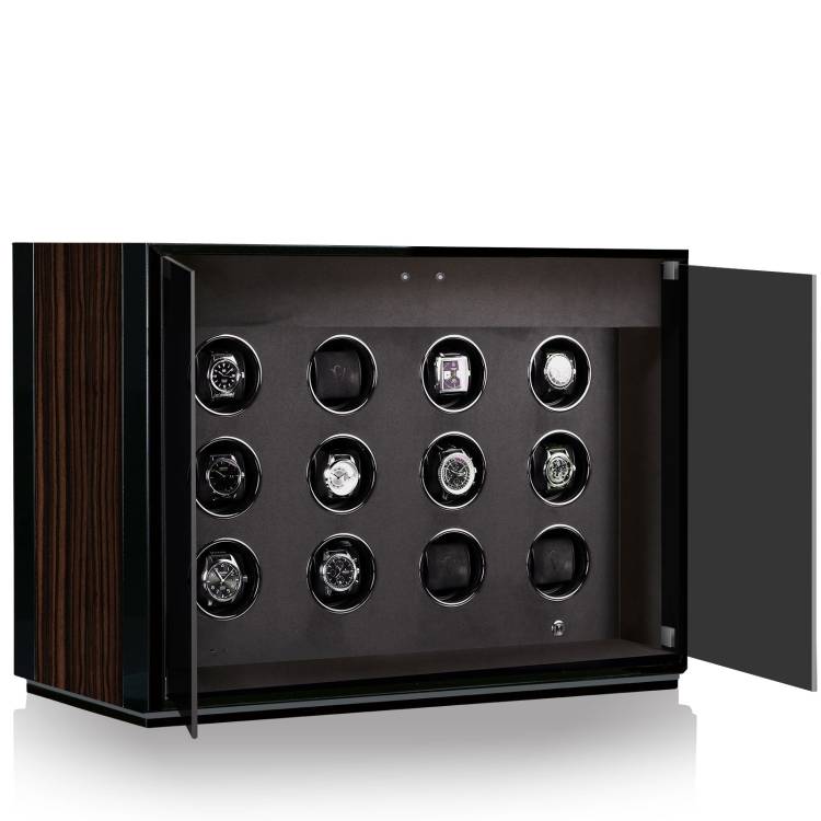Chronovision Watch Winder Ambiance XII Ebony Silk Black Silk - Black