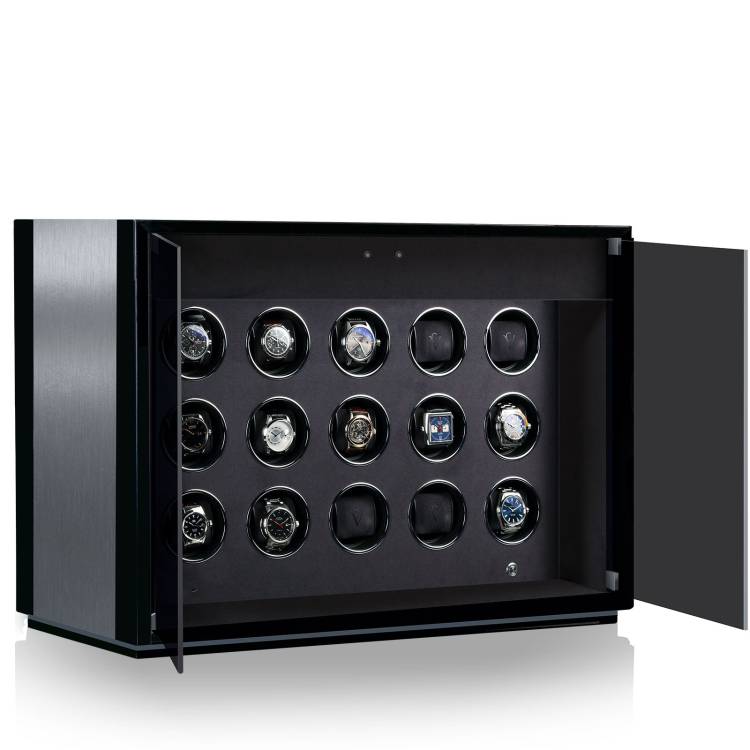 Chronovision Watch Winder Ambiance XV Alu Black Silk - Black