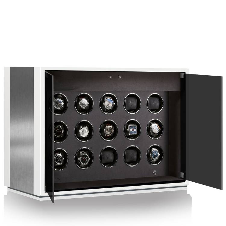 Chronovision Watch Winder Ambiance XV Alu White Silk - White