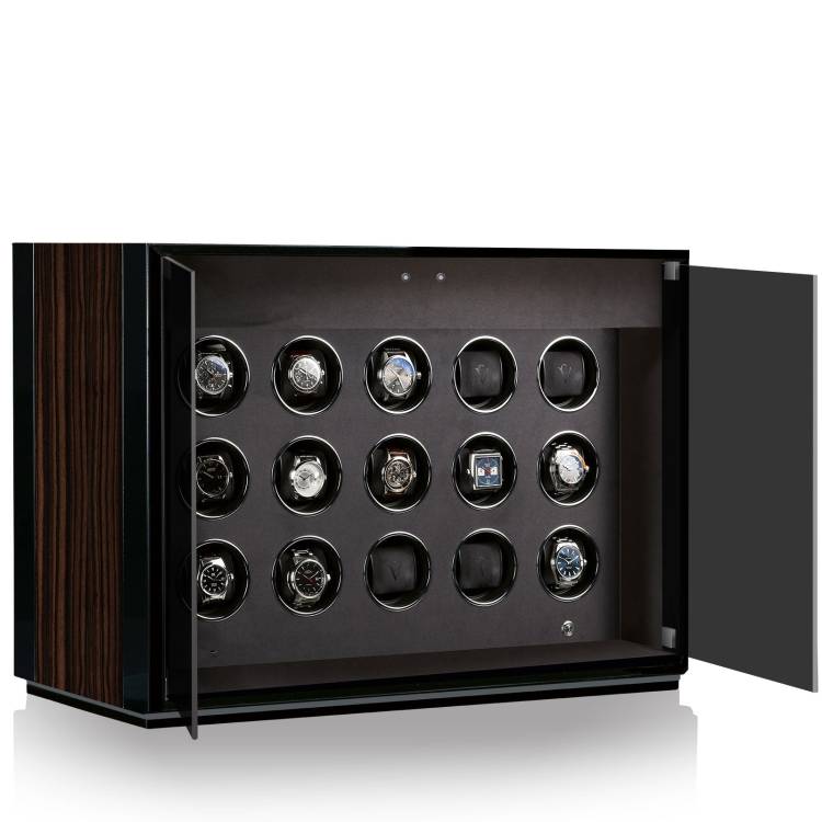 Chronovision Watch Winder Ambiance XV Ebony Silk Black Silk - Black