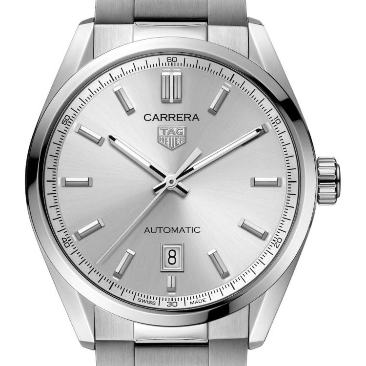 TAG Heuer Watch Carrera Calibre 5 Automatic Mens - Silver
