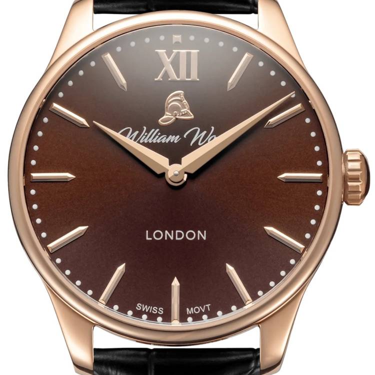 William Wood Watch Chivalrous Chocolate Black Leather