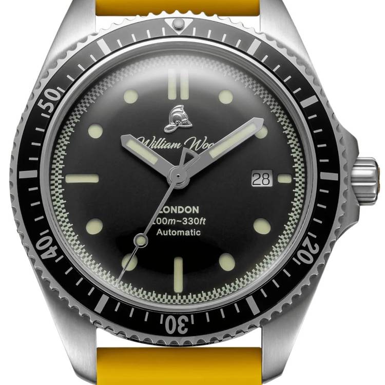 William Wood Watch Valiant Black Yellow Fire Hose