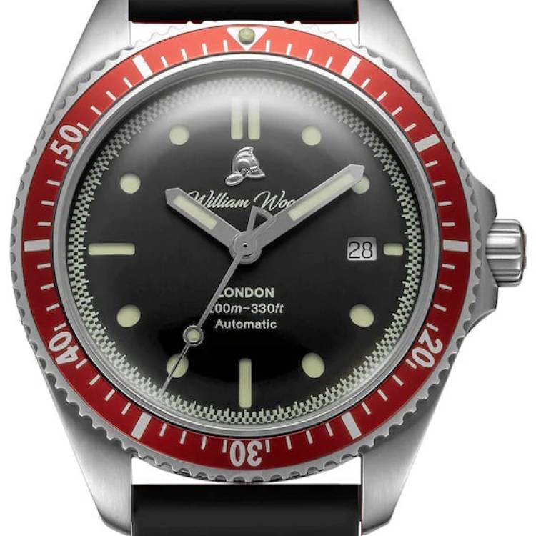 William Wood Watch Valiant Red Black Fire Hose