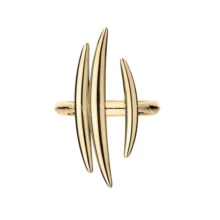 Shaun Leane Quill 18ct Yellow Gold Plated Sterling Silver Triple Bar Ring - P