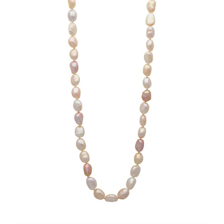 Yoko Pearls Freshwater Pearl Multi Coloured Pastel Organic Necklace D