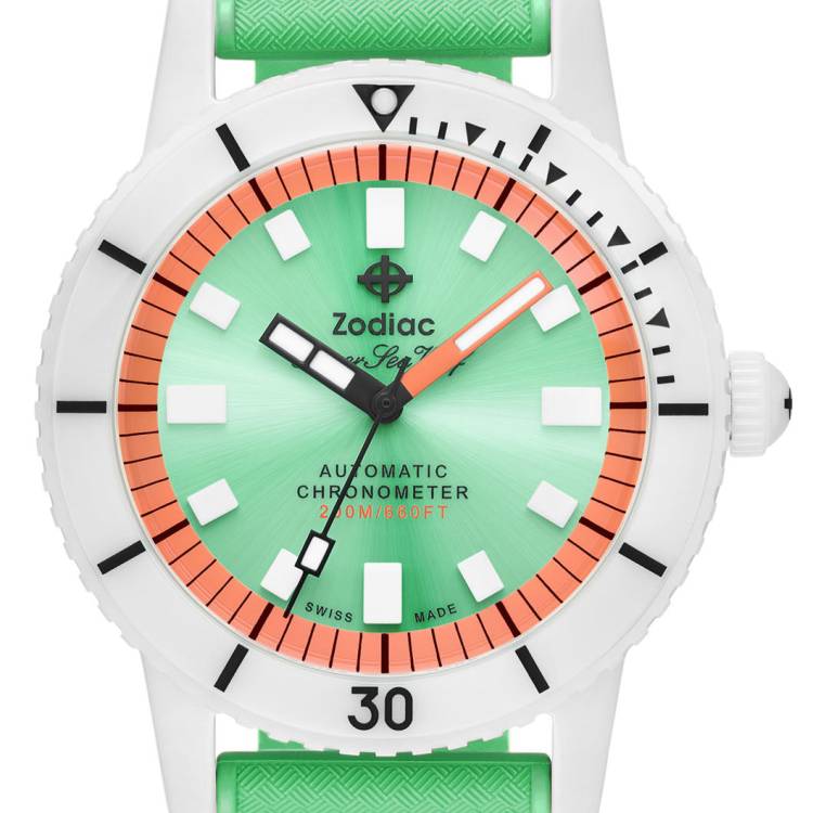 Zodiac Watch Super Sea Wolf Ceramic Green D