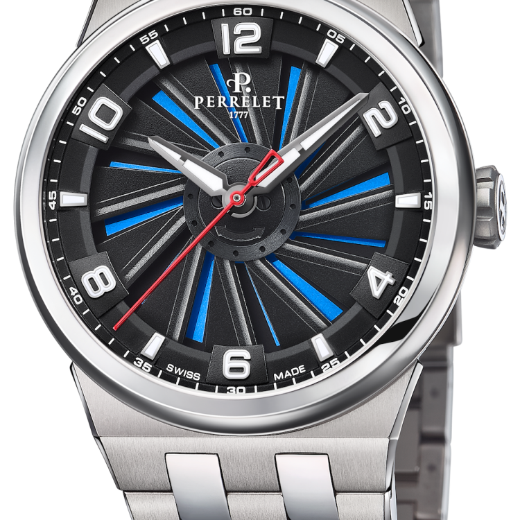 Perrelet Watch Turbine Titanium 41 Blue Bracelet