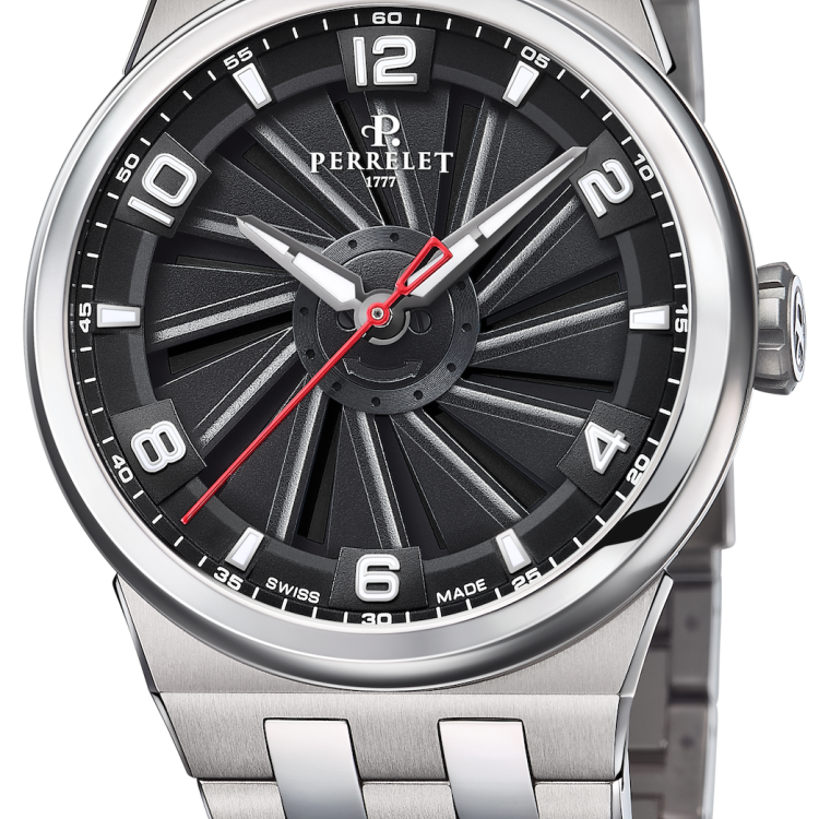 Perrelet Watch Turbine Titanium 41 Black Bracelet