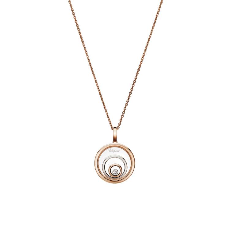 Chopard Happy Spirit 18ct Rose & White Gold 0.09ct Diamond Pendant