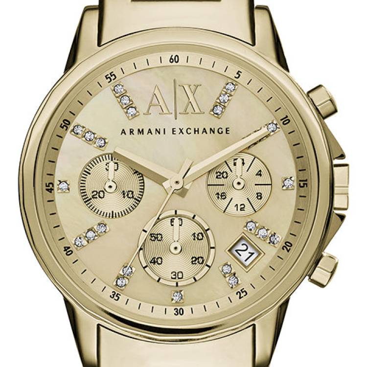 Armani Exchange Watch Chronograph Ladies - Gold