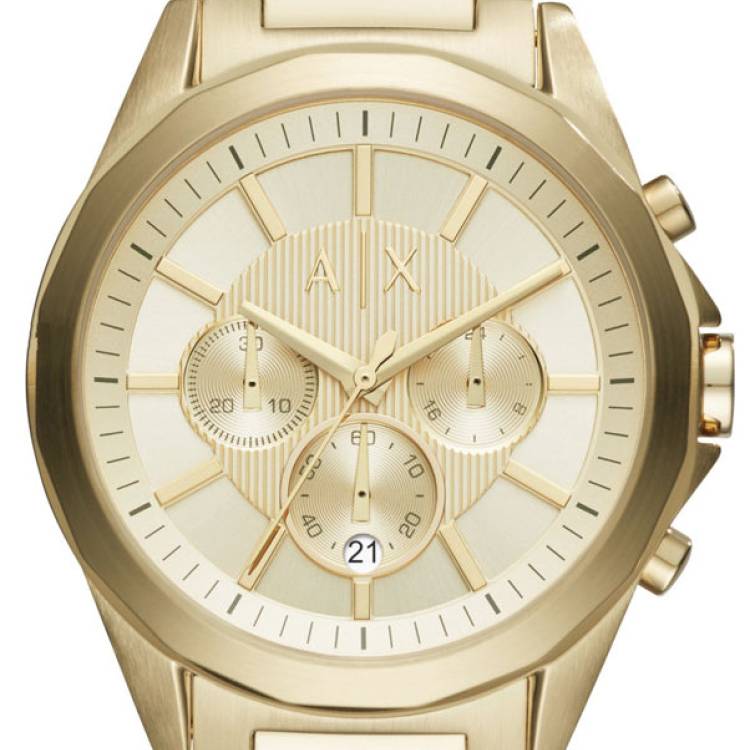 Armani Exchange Watch Chronograph Mens - Gold