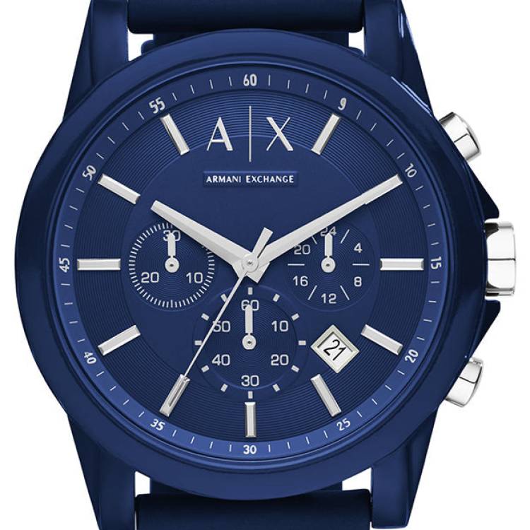 Armani Exchange Watch Chronograph Mens - Blue