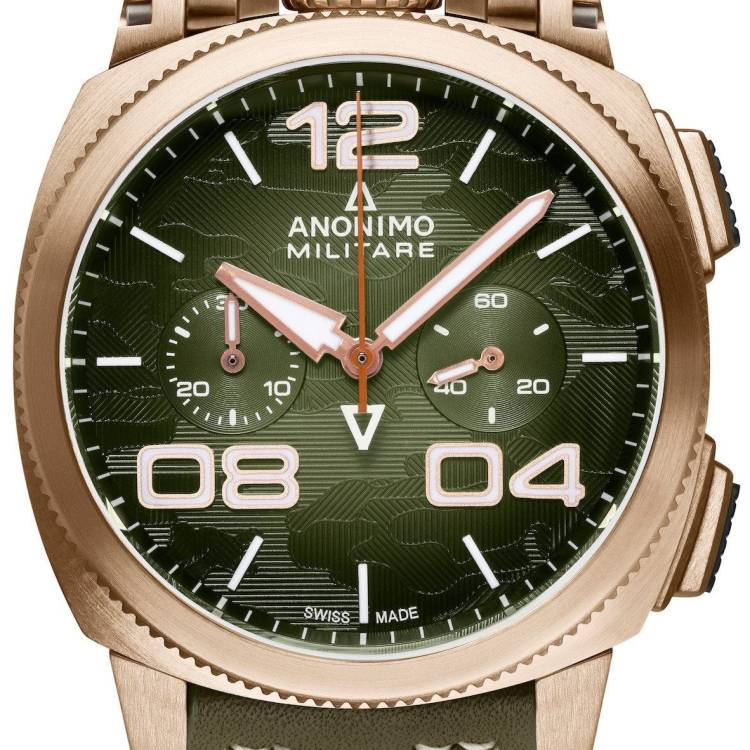 Anonimo Watch Militare Alpina Camouflage Green Limited Edition - Green
