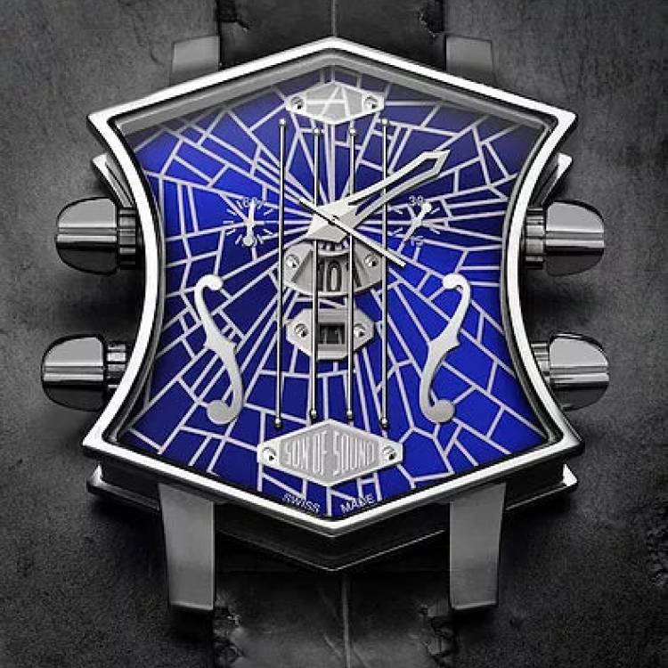 ArtyA Watch Son of Sound Guitar Broken Glass Limited Edition - Blue