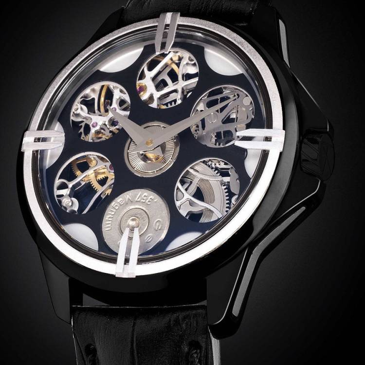 ArtyA Watch Son of a Gun A1 Black & Grey Steel Target Limited Edition - Black