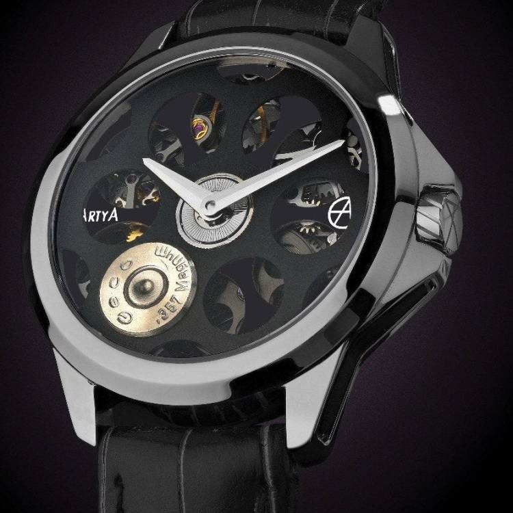 ArtyA Watch Son of a Gun Russian Roulette Desert Eagle Black Limited Edition - Black