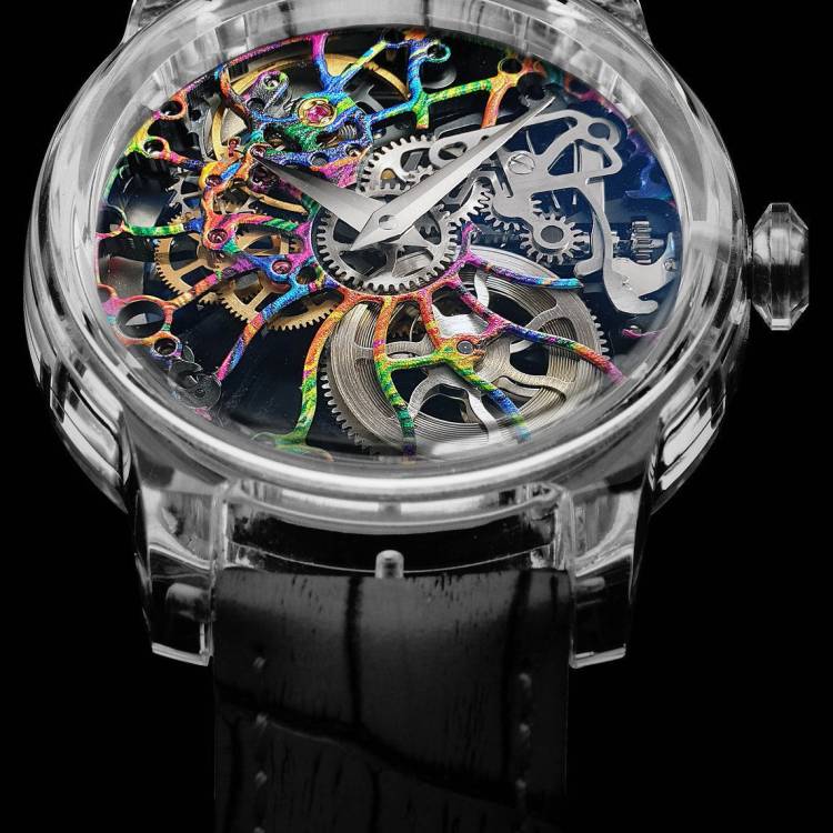 ArtyA Watch Son of Gears Multicolored Shams Crystal Limited Edition - Black