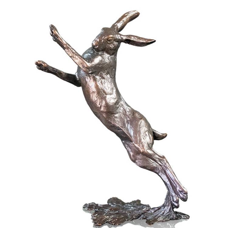 Art In Bronze Medium Hare Boxing Bronze Figurine