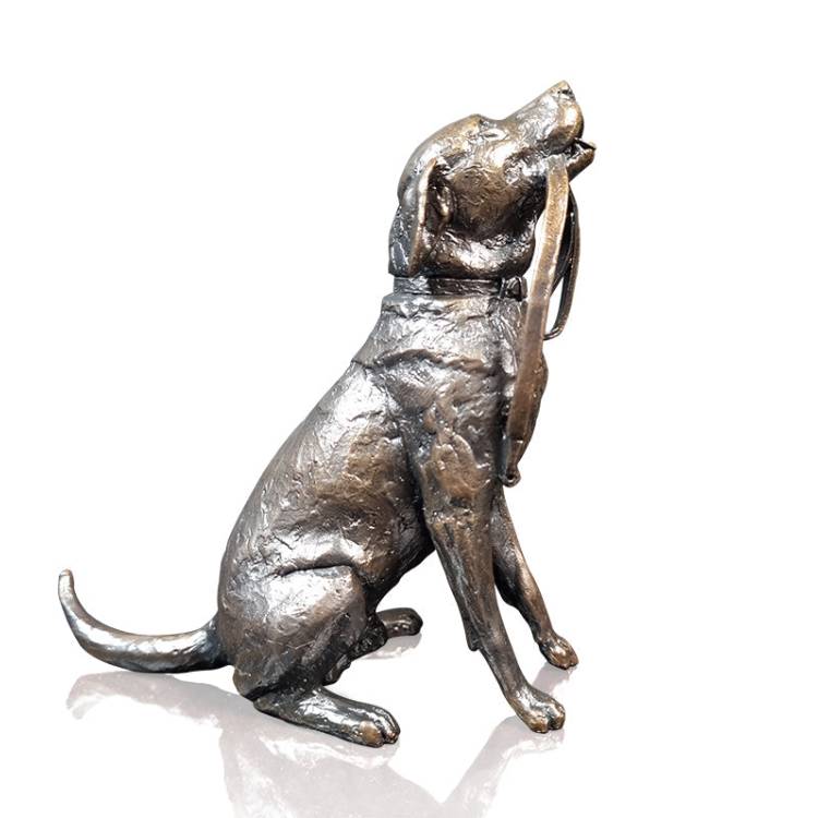 Art In Bronze Medium Labrador with Lead Bronze Figurine