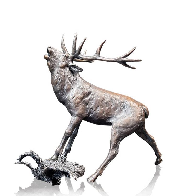 Art In Bronze Stag Roaring Bronze Figurine