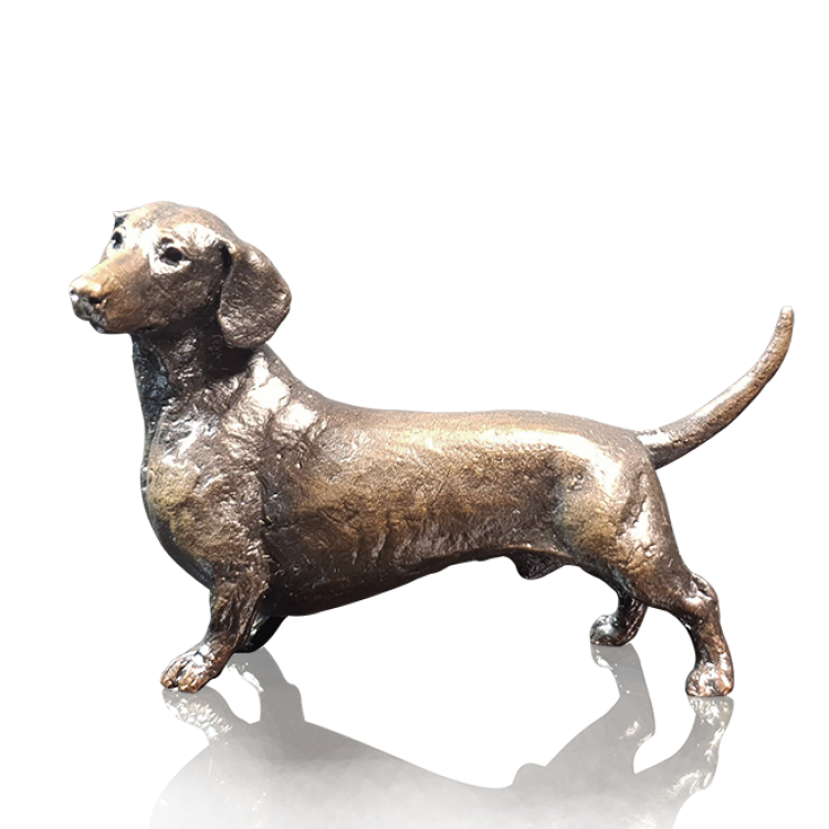 Art In Bronze Small Standing Dachshund Bronze Figurine