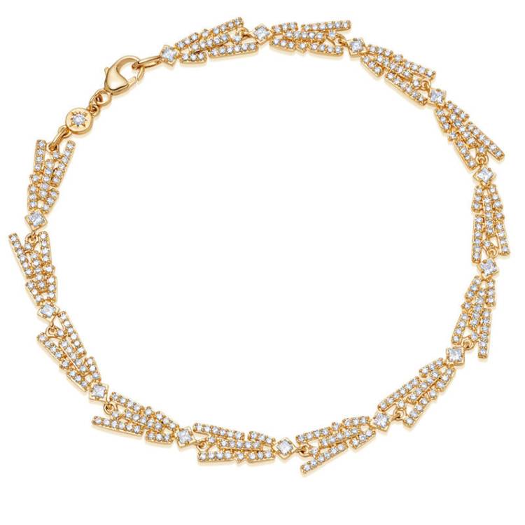 Astley Clarke Comet Flare 14ct Yellow Gold 1.21ct Diamond Tennis Bracelet - Gold