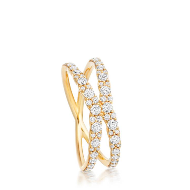 Astley Clarke Fusion Interstellar 14ct Yellow Gold 0.78ct Diamond Ring - J