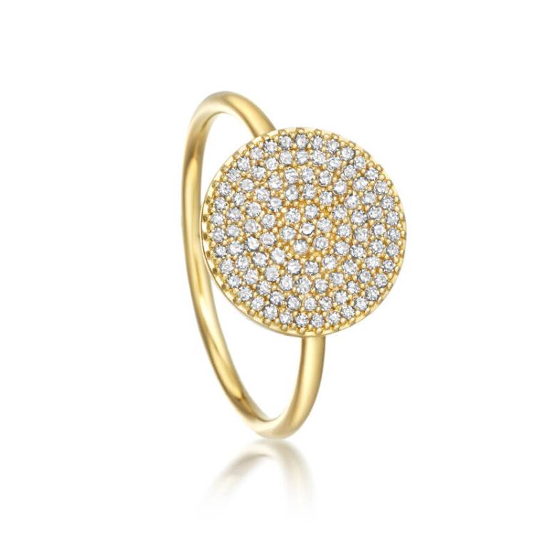 Astley Clarke Icon 14ct Yellow Gold 0.30ct Diamond Ring - P