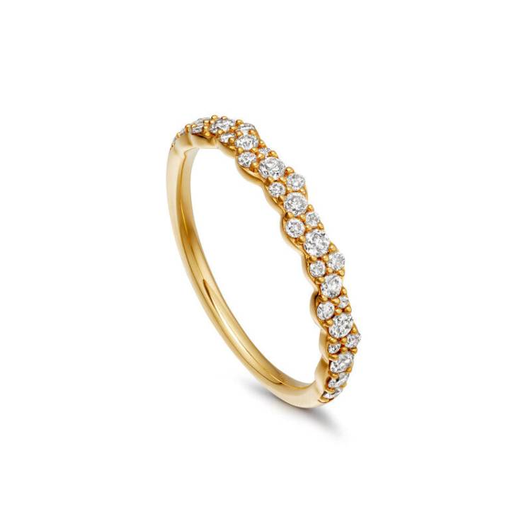 Astley Clarke Interstellar 14ct Yellow Gold 0.41ct Diamond Ring - L