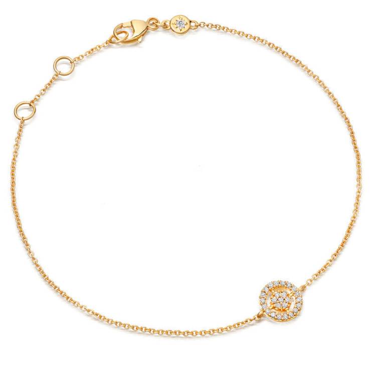 Astley Clarke Mini Icon Aura 14ct Yellow Gold 0.09ct Diamond Bracelet - Gold