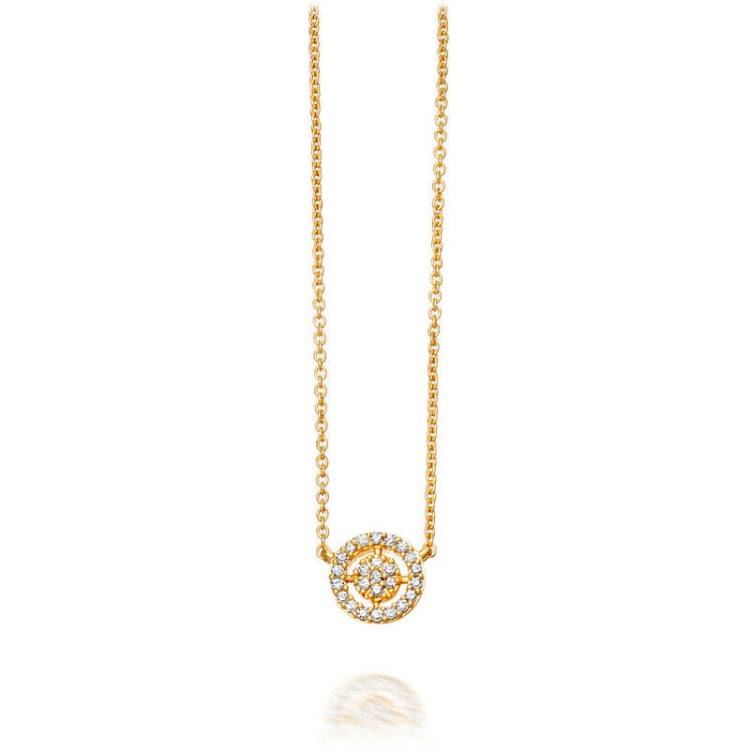 Astley Clarke Mini Icon Aura 14ct Yellow Gold 0.09ct Diamond Pendant - Gold