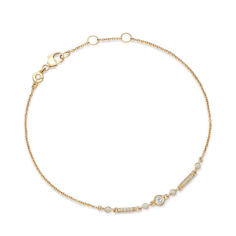 Astley Clarke Mini Icon Nova 14ct Yellow Gold 0.12ct Diamond Bracelet - Gold