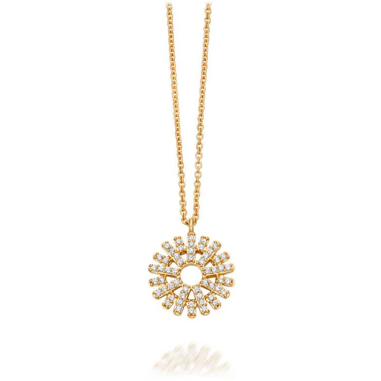 Astley Clarke Rising Sun 14ct Yellow Gold 0.16ct Diamond Pendant - Gold